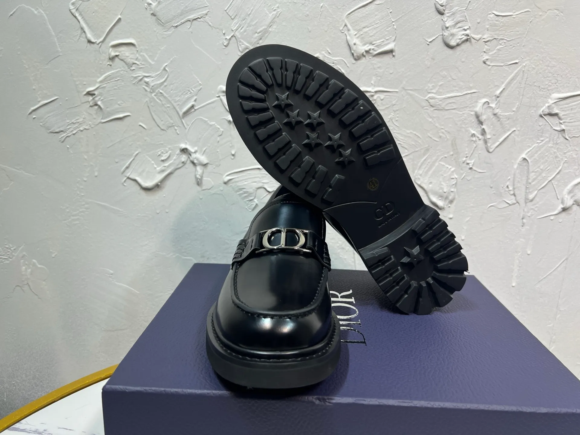 P780 2025 latest Dior/Dior men's logo leather shoes, GRANVILLE moccasin loafers with buckles, original version developed one to one, imported cowhide open edge beads on the surface, cowhide lining, full package, code number 39-46